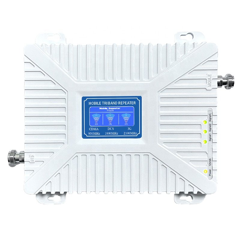 850 1800 2100mhz (B5 B3 B1 band) CDMA DCS WCDMA 3G tri band mobile network signal repeater booster amplifier